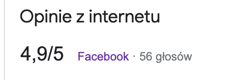 Opinia klienta Mentoris z Facebooka